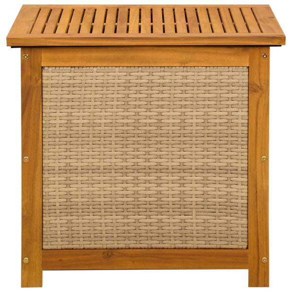 Gartenlagerbox 185 L Massivholz Akazie 60 x 50 x 56 cm Beige