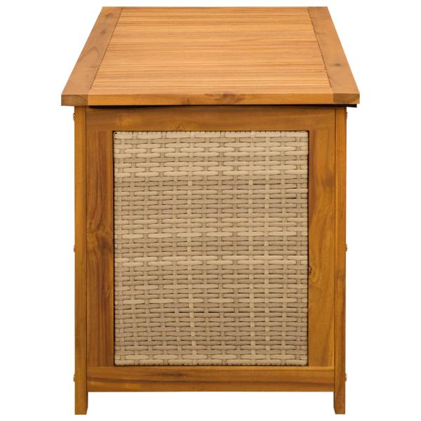 Gartenlagerbox 185 L Massivholz Akazie 60 x 50 x 56 cm Beige