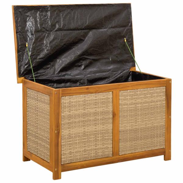 Gartenlagerbox 141 L Massivholz Akazie 90 x 50 x 56 cm Beige