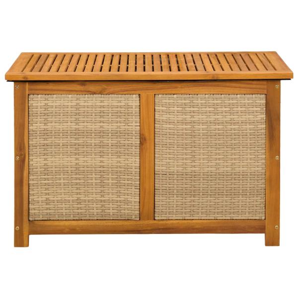 Gartenlagerbox 141 L Massivholz Akazie 90 x 50 x 56 cm Beige