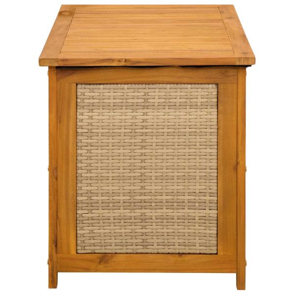 Gartenlagerbox 141 L Massivholz Akazie 90 x 50 x 56 cm Beige