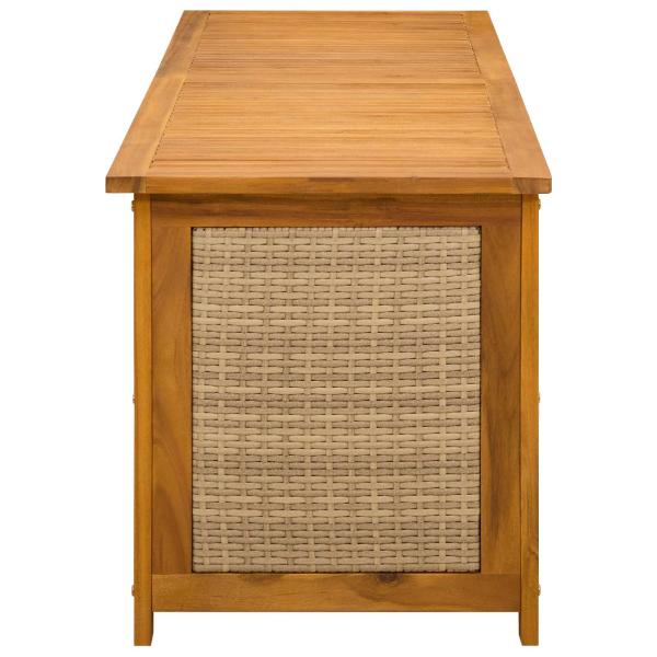 Gartenlagerbox 185 L Massivholz Akazie 150 x 50 x 56 cm Beige