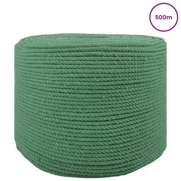 Baumwollzwirn 4 mm 500 m Grün 100% Baumwolle