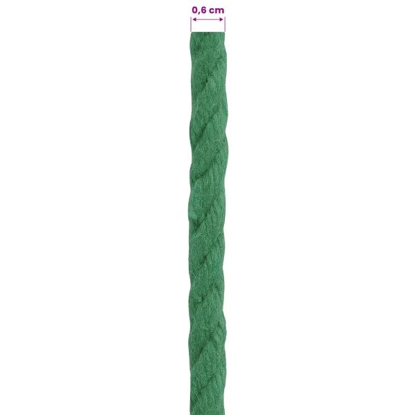 Baumwollseil 6 mm 100 m Grün 100% Baumwolle