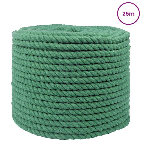 Baumwollseil 10 mm 25 m Grün 100% Baumwolle