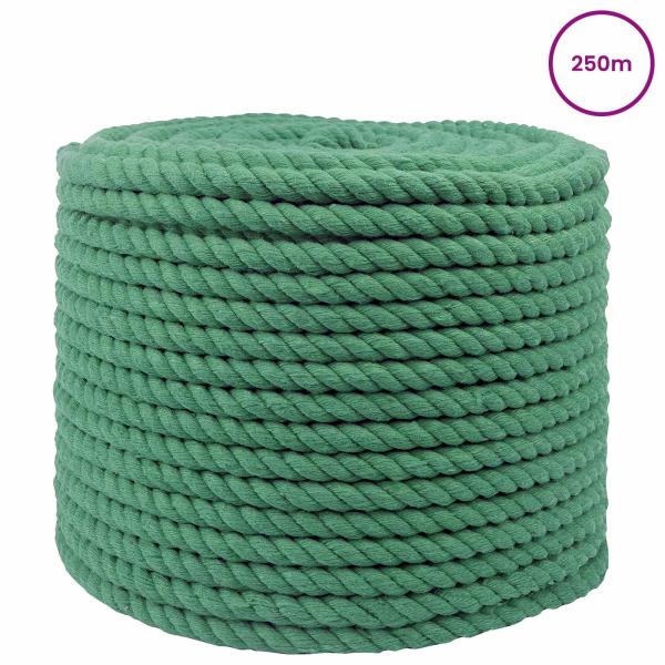 Baumwollseil 12 mm 250 m Grün 100% Baumwolle