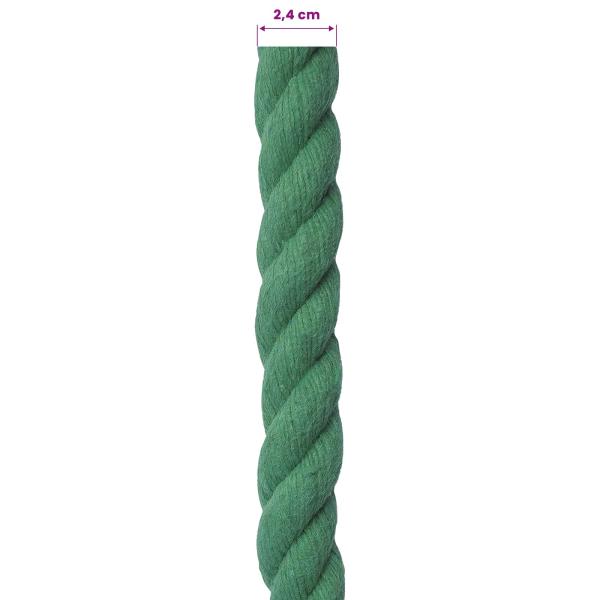 Baumwollseil 24 mm 25 m Grün 100% Baumwolle