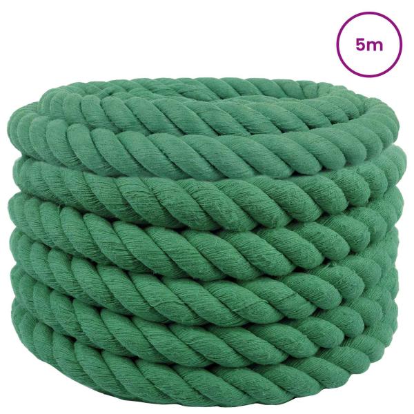 Baumwollseil 40 mm 5 m Grün 100% Baumwolle