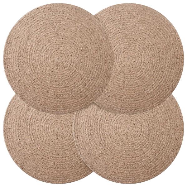 Jute-Untersetzer 4 stk. Natur 100% Tossa-Jute