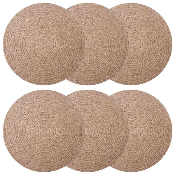 Jute-Untersetzer 6 Stk. Natur 100% Tossa-Jute