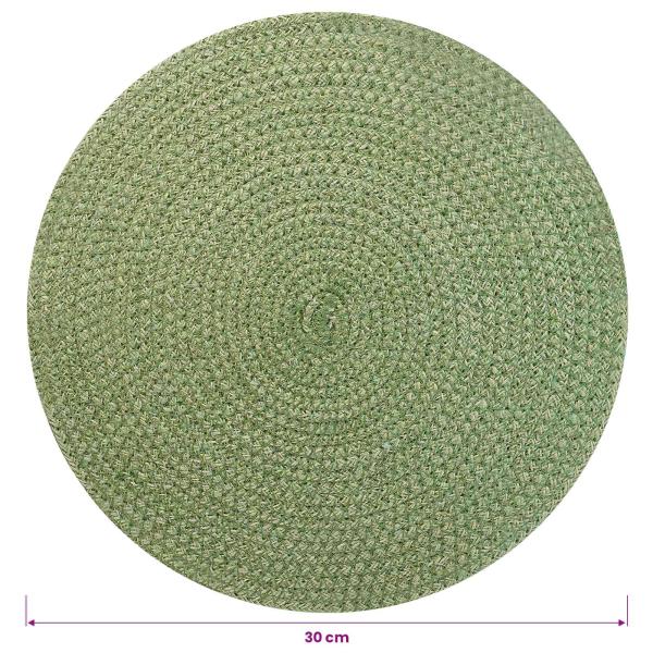 Jute-Untersetzer 12 Stk. Olivgrün 100% Tossa-Jute