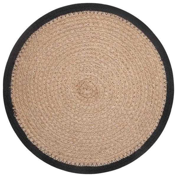 Jute Platzsets 6 stk. Natürlich und Schwarz 100% Tossa Jute