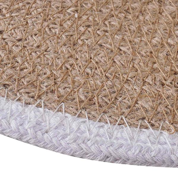 Jute Platzsets 4 Stk. Natürlich und Weiß 100% Tossa Jute