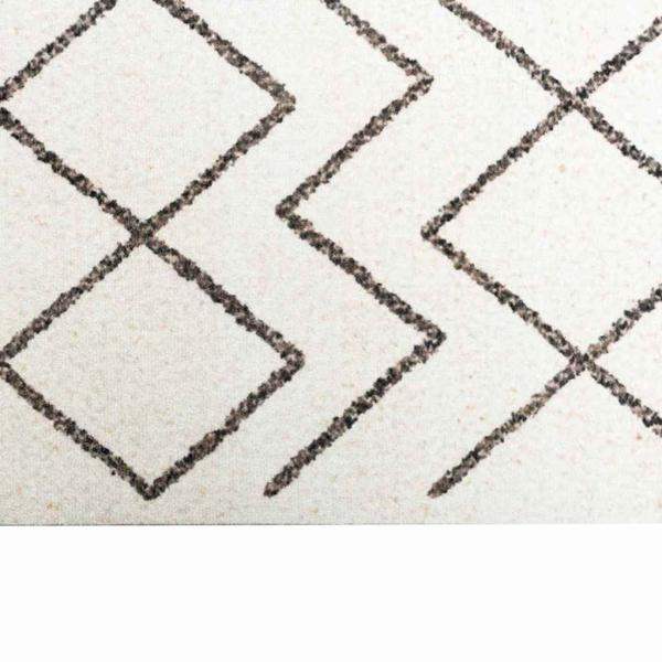 Küchen Teppich Weiß 180 x 60 cm Samt