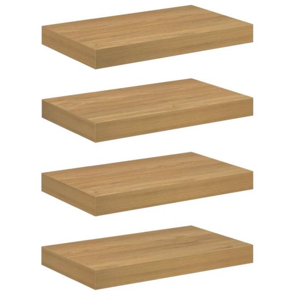 Wandregal 4 stk. Braun 40 x 23,5 x 3,8 cm Holzwerkstoff