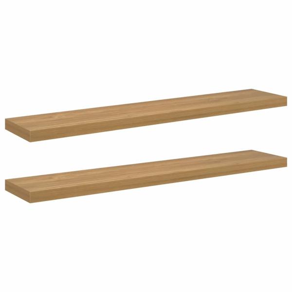 Wandregal 2 stk. Braun 120 x 23,5 x 3,8 cm Holzwerkstoff