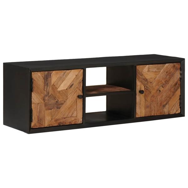 TV-Schränk 105 x 30 x 35 cm Massiv Holz und engineered Wood