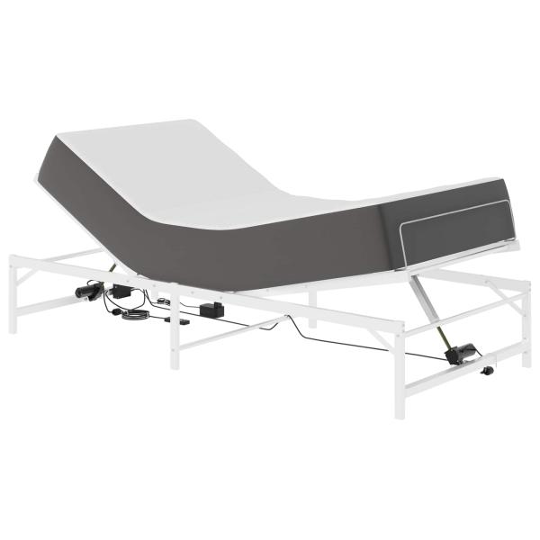 Elektrisch verstellbares Bettgestell Weiß 80 x 200 cm Stahl