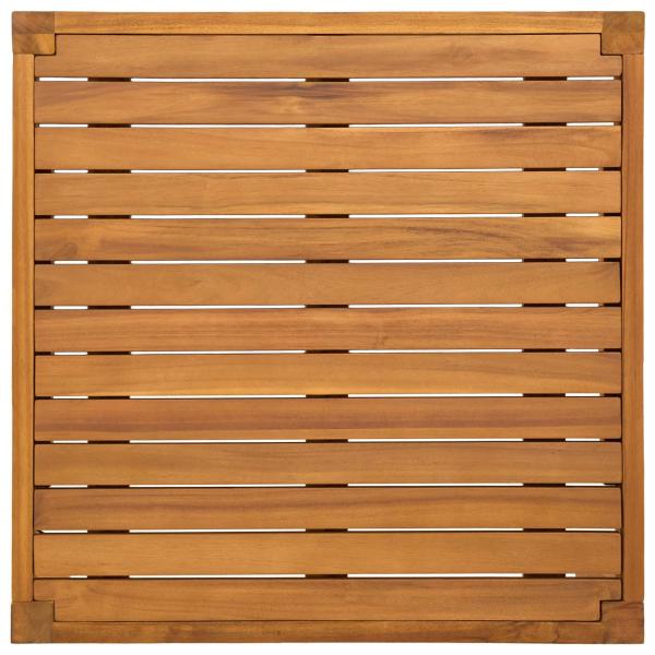 Gartentisch Massivholz Akazie Natur 60 x 60 x 30 cm