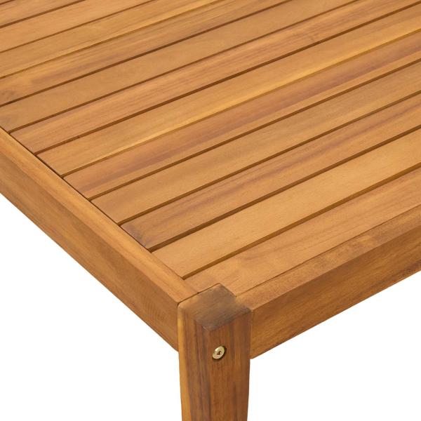 Gartentisch Massivholz Akazie Natur 60 x 60 x 30 cm