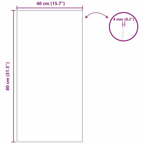 Wandspiegel Rechtwinklig 40 x 80 cm Gehärtetes Glas