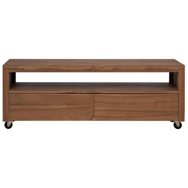TV-Schrank 110 x 30 x 40 cm Natur Massivholz Teak