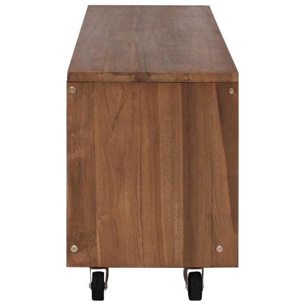 TV-Schrank 110 x 30 x 40 cm Natur Massivholz Teak
