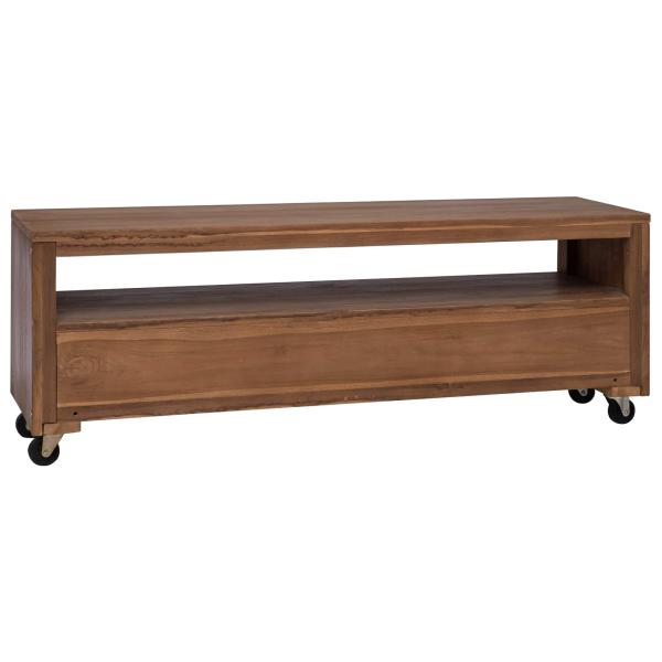 TV-Schrank 110 x 30 x 40 cm Natur Massivholz Teak