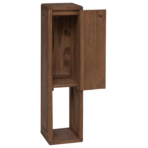 Badezimmer Seitenregal Natur 25 x 25 x 100 cm Massivholz Teak