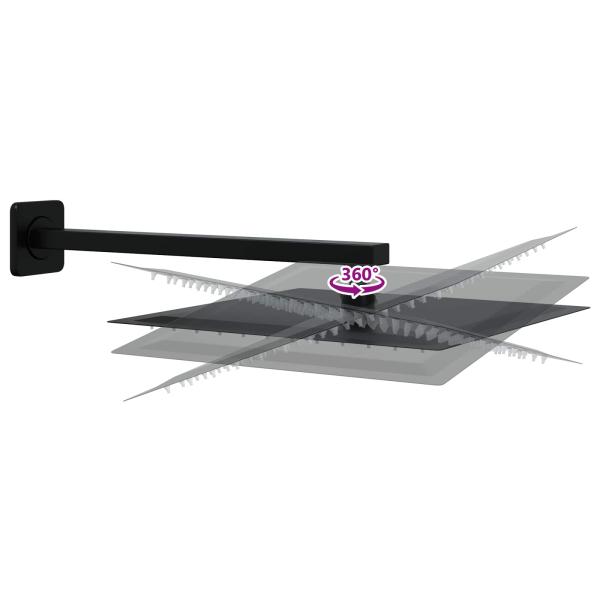 Verborgenes Duschsystem (Quadrat) Schwarz Edelstahl 201