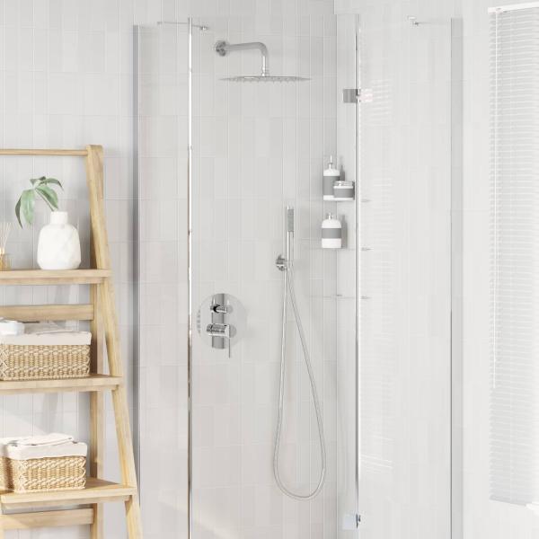 ARDEBO.de - Verdecktes Duschsystem (Rund) Silber Edelstahl 201