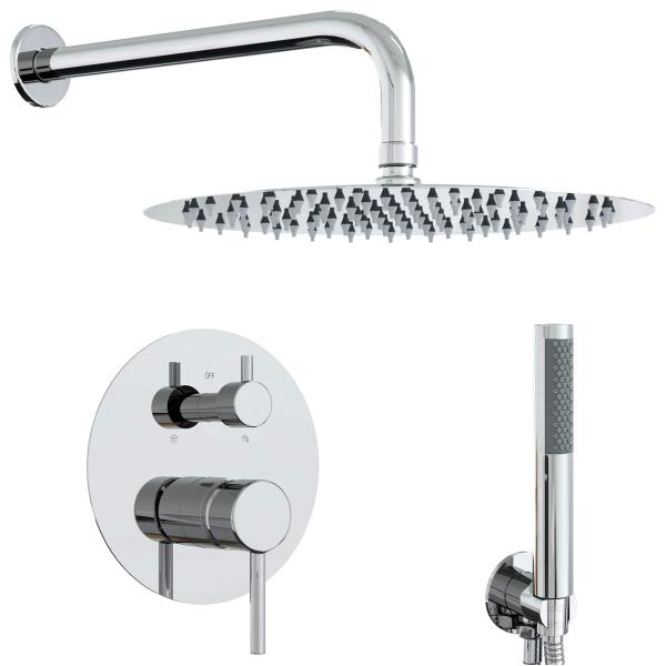 Verdecktes Duschsystem (Rund) Silber Edelstahl 201