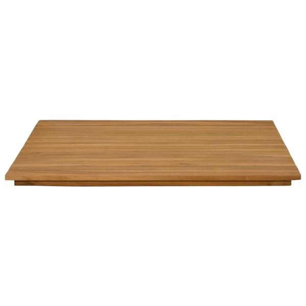 Tischplatte 70 x 70 x 3,5 cm Quadratisch Massives Teakholz