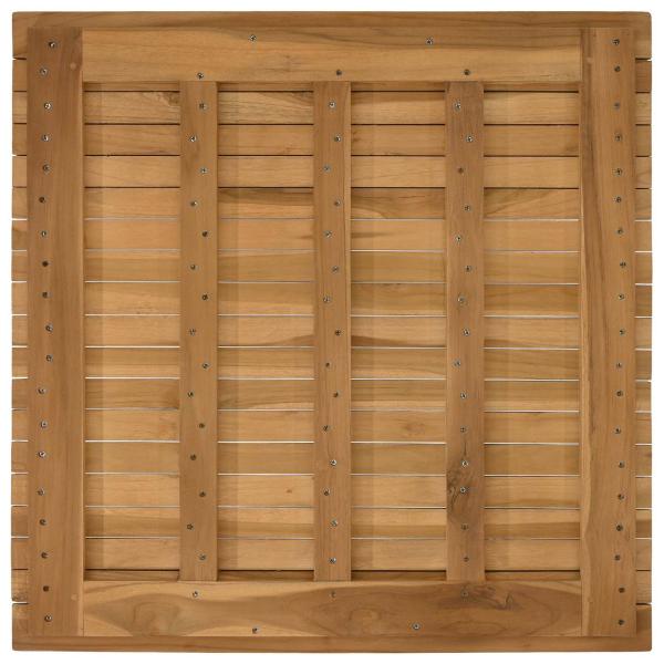 Tischplatte 70 x 70 x 3,5 cm Quadratisch Massives Teakholz