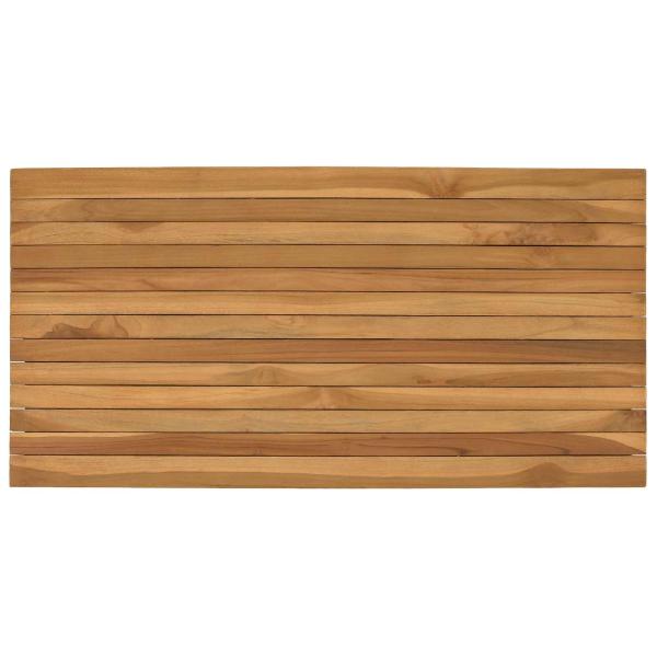 Tischplatte 100 x 50 x 3,5 cm Rechtwinklig Massives Teakholz