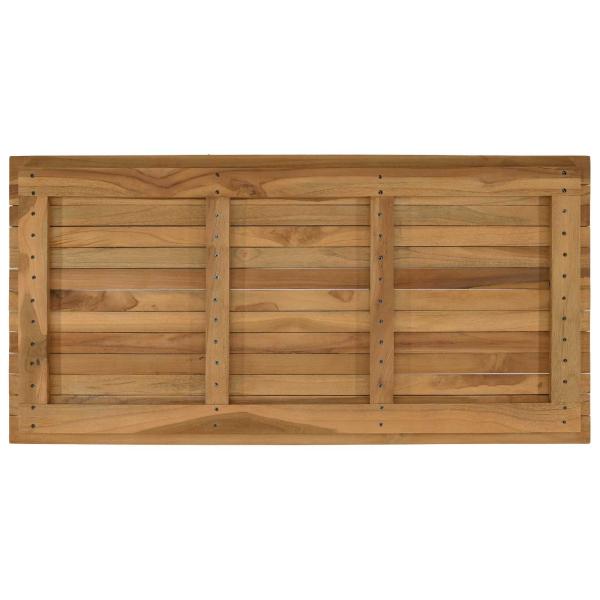 Tischplatte 100 x 50 x 3,5 cm Rechtwinklig Massives Teakholz