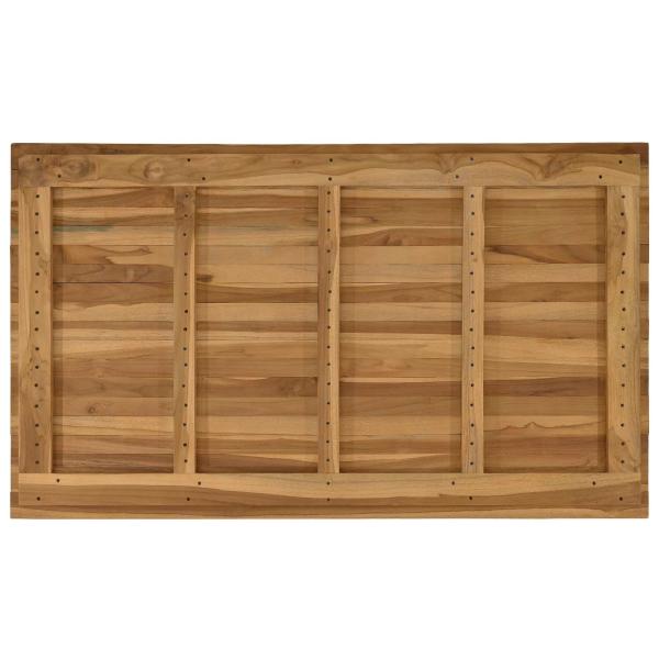 Tischplatte 120 x 70 x 3,5 cm Rechtwinklig Massives Teakholz