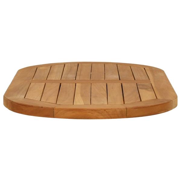 Tischplatte 80 x 40 x 2,5 cm Oval Massives Teakholz Natur
