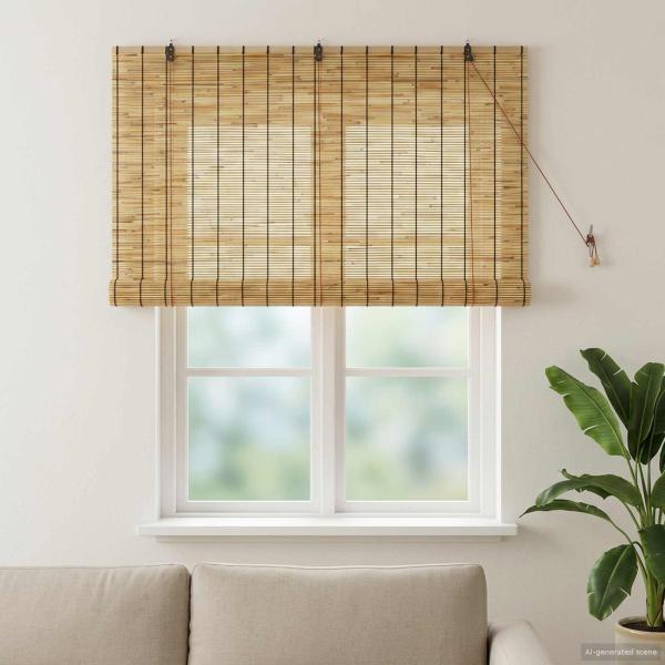 ARDEBO.de - Rollo Natur 140 x 160 cm Schilf