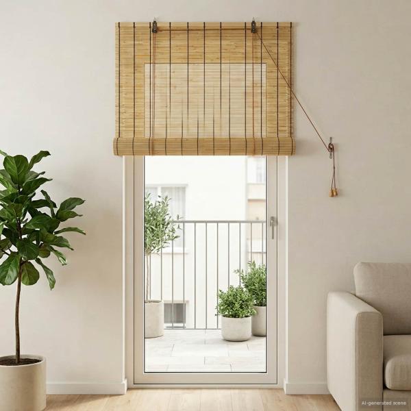 ARDEBO.de - Rollo Natur 60 x 220 cm Schilf
