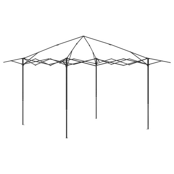 Gazebo mit 4 Seitenwänden 3,3 x 3,3 m Creme und Anthrazit