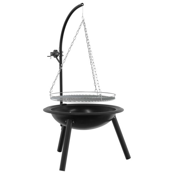 Feuerschale mit verstellbarem Grillrost ?55,5 x 107,5 cm