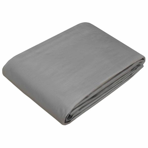 Plane mit Ösen Hellgrau 3 x 3 m 260 gsm PE