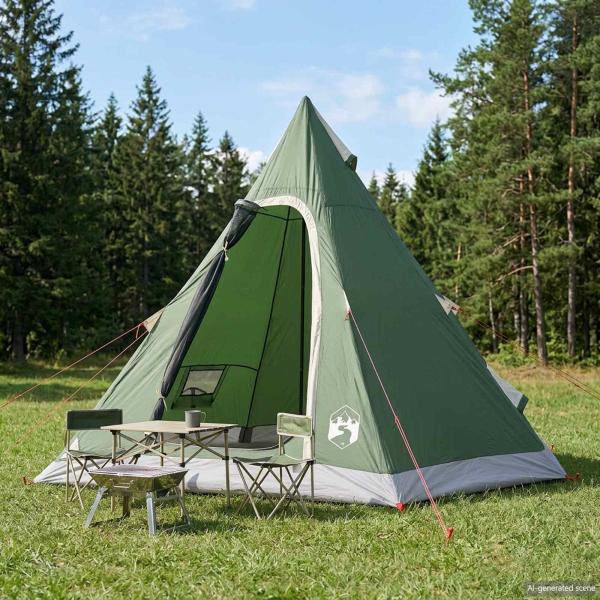 ARDEBO.de - Tipi-Zelt wasserfest 3 Personen Grün
