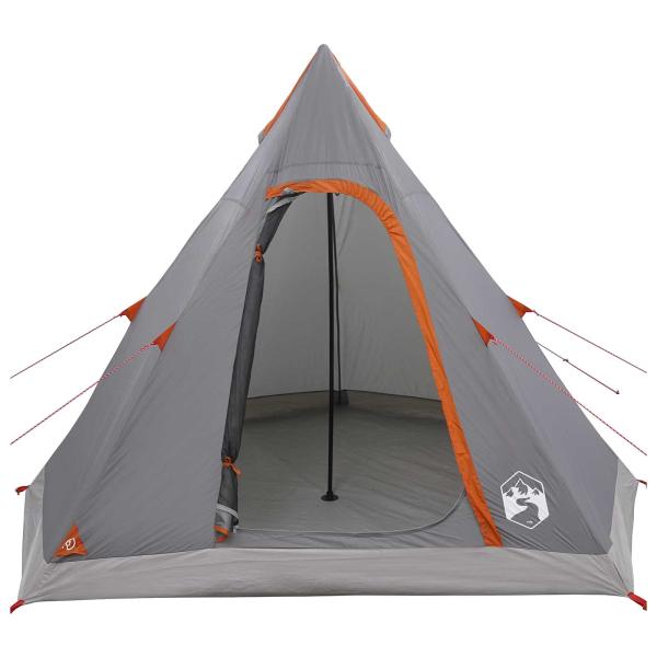 3 Personen Grau und Orange 185T Polyester mit PU-Beschichtung
