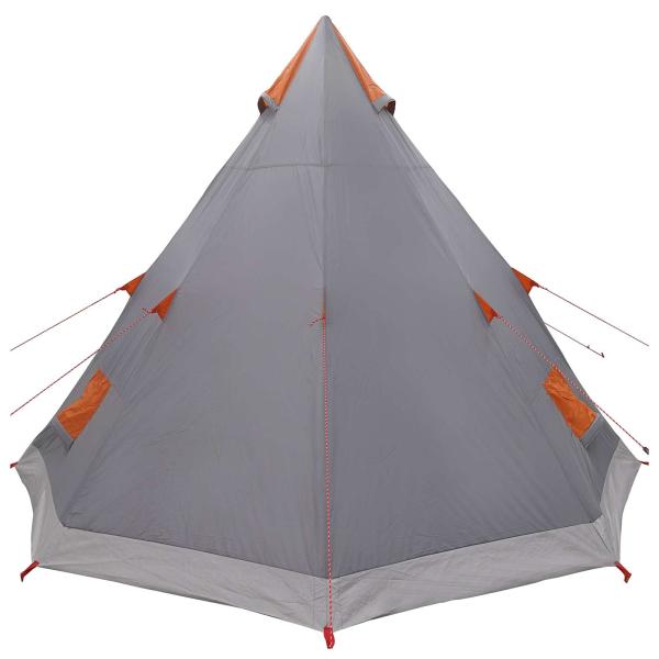 3 Personen Grau und Orange 185T Polyester mit PU-Beschichtung
