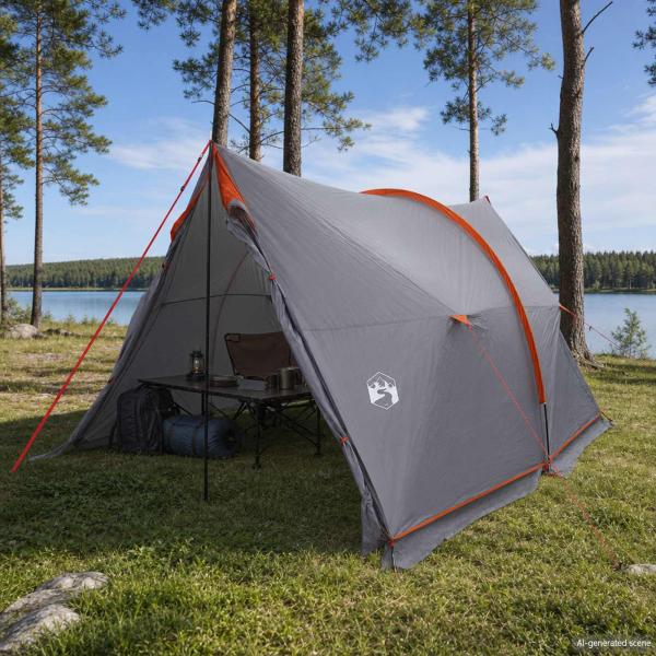 ARDEBO.de - Wasserdichter Pavillon Grau und Orange