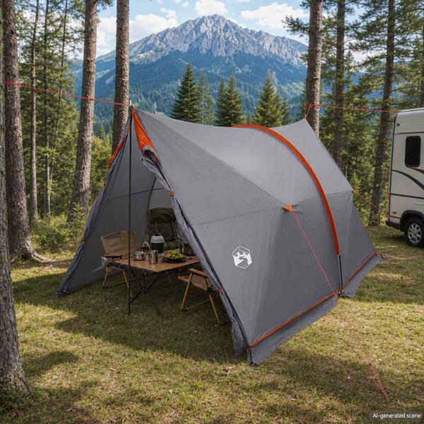 Wasserdichter Pavillon Grau und Orange