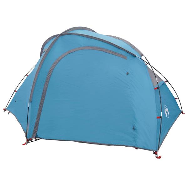 Trekkingzelt mit Regenplane wasserabweisend 3 Personen Blau