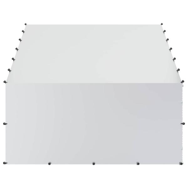 Hühnerstall mit Dach Silber 300 x 200 x 190 cm Verzinkter Stahl
